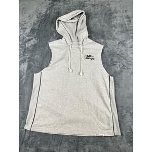 Nike Hoops Sleeveless Hoodie Men's Large Gray Dri-Fit Basketball Athleisure